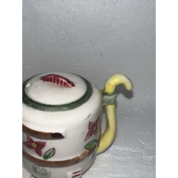 VINTAGE NOVELTY ART POTTERY BUCKET/MUG/KILN SALT PEPPER SHAKER SET JAPAN - Picture 8 of 9